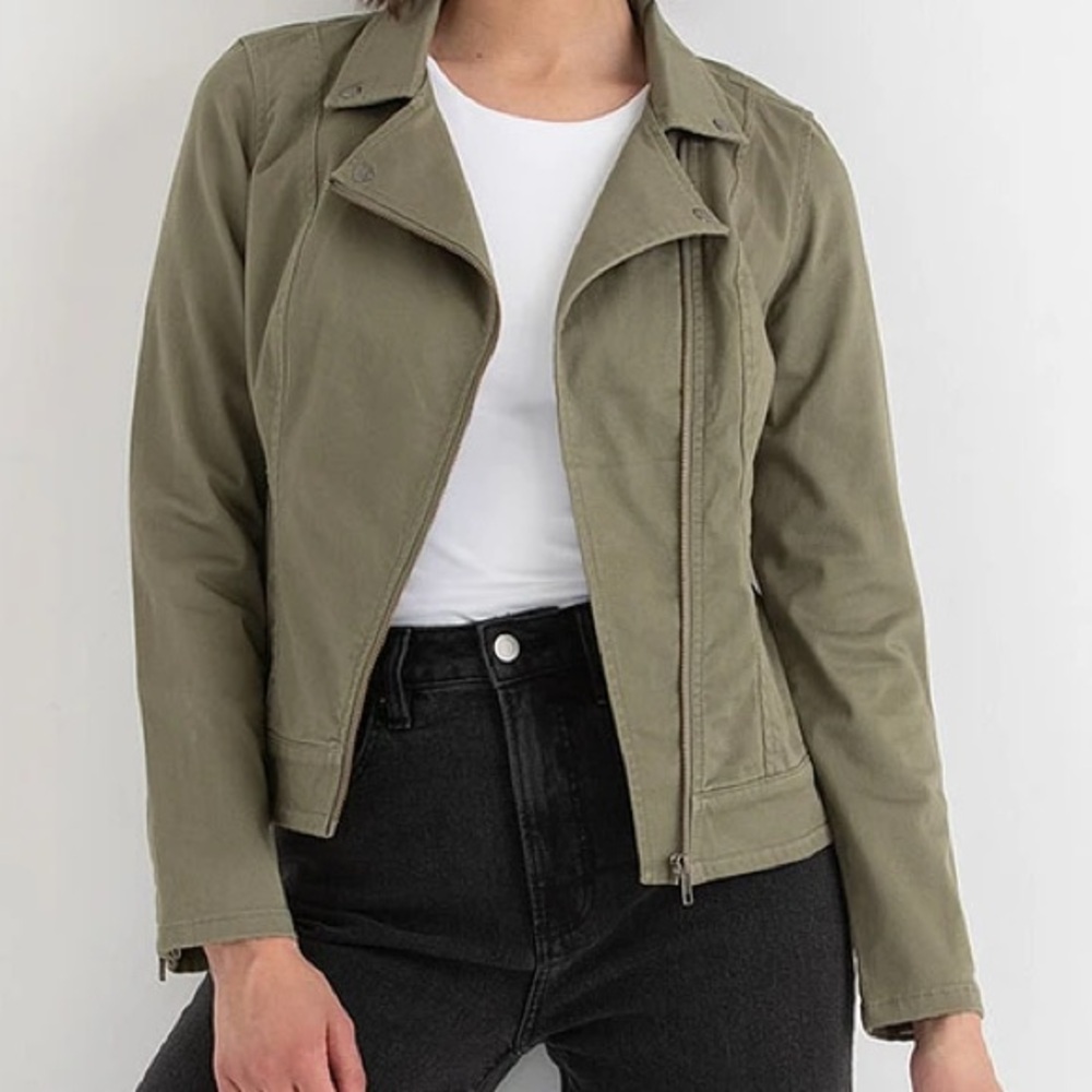 Dark Green Moto Jacket